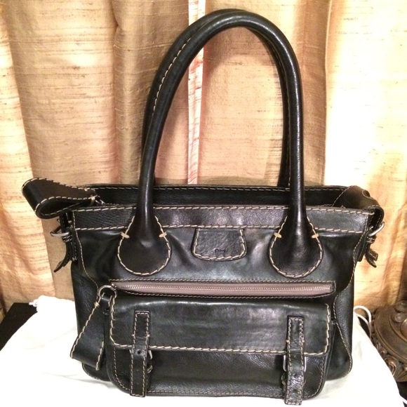 Chloe Handbags - Chloe Edith in Black Calfskin Tote w/Loop Handles